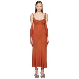 SSENSE Exclusive Red Other Reality Maxi Dress 231541F055009