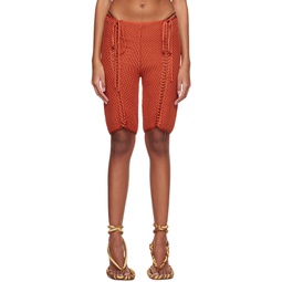 SSENSE Exclusive Orange Weavetied Shorts 231541F088001