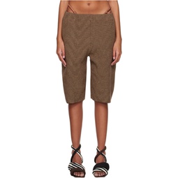 SSENSE Exclusive Brown Lenticular Shorts 231541F088003