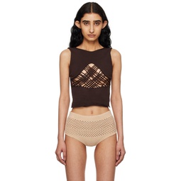 Brown Holy Tank Top 241541F111018