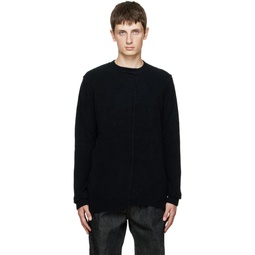 Black Paneled Sweater 222732M201008