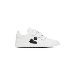 White Bethy Logo Leather Sneakers 241600M237005