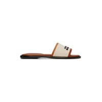 Off White   Brown Vikee Sandals 231600F124023