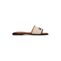 Off White   Brown Vikee Sandals 231600F124023