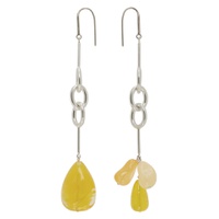 Silver   Yellow Charm Earrings 232600F022019