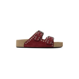 Red Lennyo Buckle Sandals 241600F124005