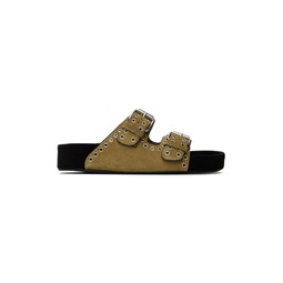 Taupe Lennyo Buckle Sandals 241600F124004