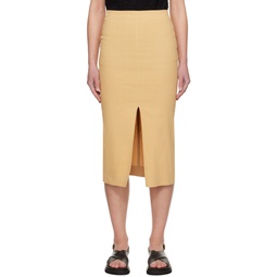 Beige Mills Midi Skirt 241600F092004