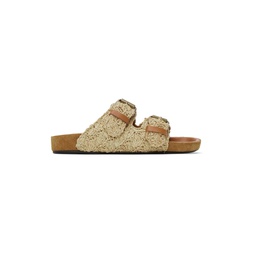 Beige Lennyo Flat Sandals 231600F124004