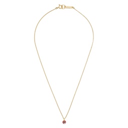 Gold   Pink Lucky Man Necklace 222600F023003