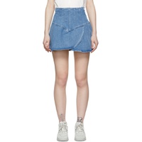 Blue Dimenia Mini Skirt 221600F090001