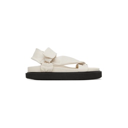 White Naori Leather Sandals 241600F124001
