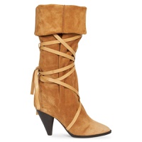 Lophie Suede Point-Toe Boots