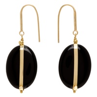 Gold & Black Drop Earrings 231600F022016