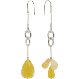 Silver & Yellow Charm Earrings 232600F022019