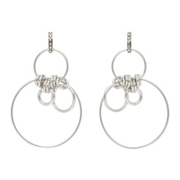 Silver Multi Ring Boucle Earrings 232600F022024
