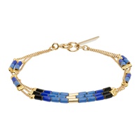 Gold & Blue New Color Stripe Bracelet 232600F020010