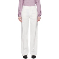 White Scarly Trousers 231600F087002