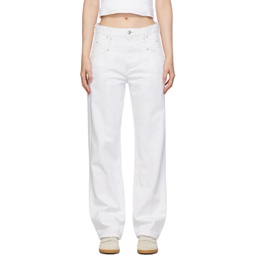 White Nadege Jeans 241600F069009