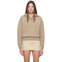 Beige Fancy Sweater 232599F100001