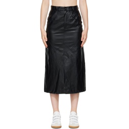 Black Cecilia Midi Skirt 222599F092000