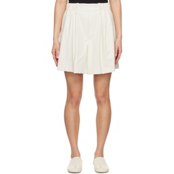 Off White Figure Faux Leather Shorts 231809F088001
