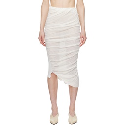 Off White Twisted Midi Skirt 241809F092020