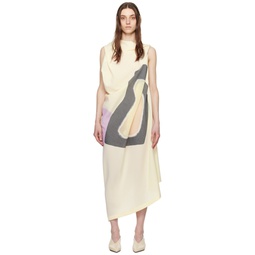 Off White Graphic Midi Dress 241809F054015