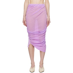 Purple Ambiguous Midi Skirt 241809F092022