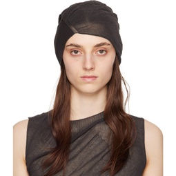 Brown Ambiguous Beanie 241809F014000