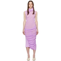 Purple Twisted Maxi Dress 241809F055003