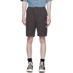 Gray Paneled Cargo Shorts 231284M193001