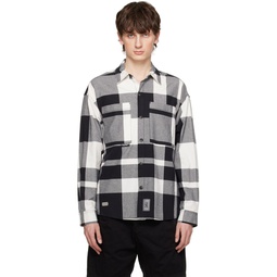 Black   White Check Shirt 231284M192008