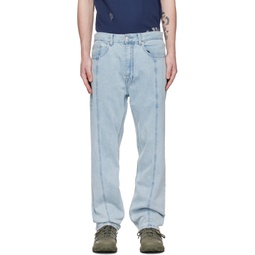 Blue Pinched Seam Jeans 231284M186000