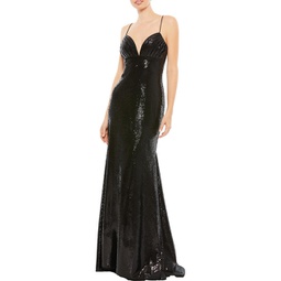 womens sequined maxi cocktail and party dress