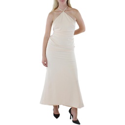 womens embellished halter evening dress