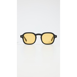Washington Black Sunglasses with Honey Flat See Through