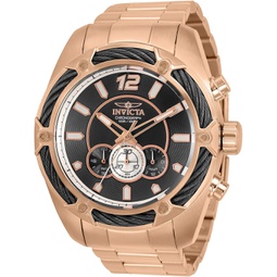 Invicta Mens Bolt Quartz Watch with Stainless Steel Strap, Rose Gold, 26 (Model: 31476)