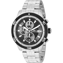 Invicta Mens Specialty Stainless Steel Quartz Watch with Stainless-Steel Strap, Silver, 22 (Model: 17439)