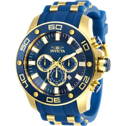 Invicta Mens Pro Diver Scuba Stainless Steel Quartz Watch with Silicone Strap, Blue, 26 (Model: 26087)