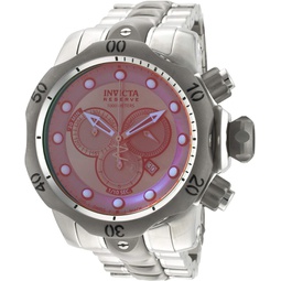 Invicta Mens 0967 Venom Reserve Chronograph Rose Tinted Crystal Stainless Steel Watch