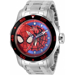 Invicta Marvel Mens 48mm Pro Diver Scuba Spiderman Limited Edition Quartz Stainless Steel Bracelet Watch