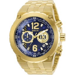 Invicta Mens Aviator Quartz Watch with Stainless Steel Strap, Gold, 32 (Model: 31595)