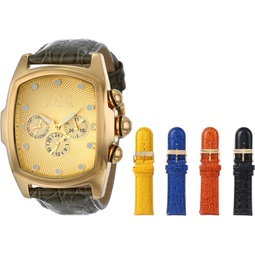 Invicta Mens 0068 0067 Lupah Grand Collection Gold Tone Silver Tone Dial Watch Strap Set