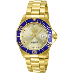 Invicta Mens 14124 Pro Diver Gold Dial 18k Gold Ion-Plated Stainless Steel Watch