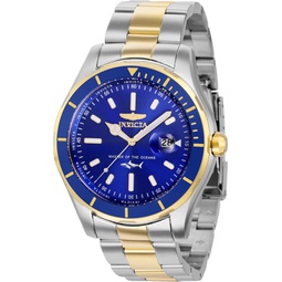 Invicta 35597 Mens Pro Diver Blue Dial Two Tone Bracelet Watch