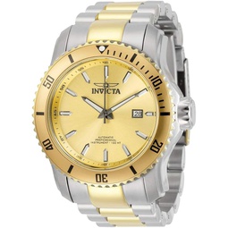 Invicta Mens 30558 Pro Diver 48.8mm Gold Dial Stainless Steel Watch
