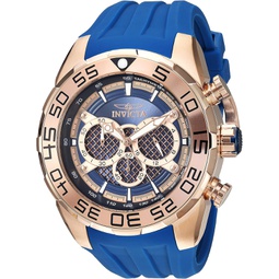 Invicta Mens Speedway Stainless Steel Quartz Watch with Silicone Strap, Blue, 32.65 (Model: 26305)