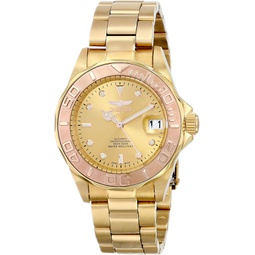 Invicta Mens 13930 Pro Diver 18k Yellow and Rose Gold Ion-Plated Stainless Steel Bracelet Watch
