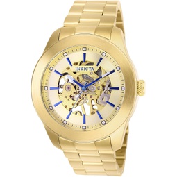 Invicta Mens Vintage Automatic Aviator Watch with Stainless Steel Strap, Gold, 22 (Model: 25759)